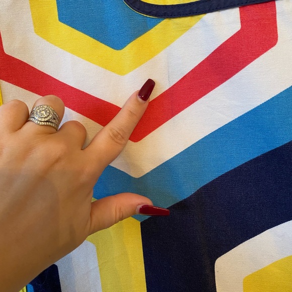 Boden Brightly Colored Geo Print Pencil Skirt - Picture 3 of 8